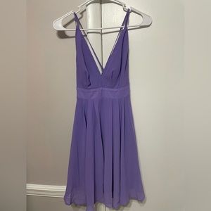 Lulus Purple Dress, open back, low cut, Size  XS, NWOT